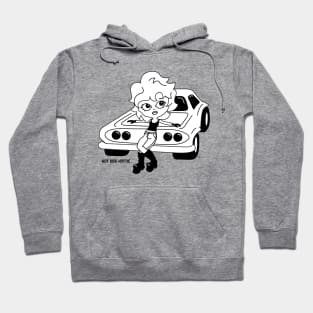 Hot Rod Hottie, Hot Rod Cartoon, Girl On Hot Rod Hoodie